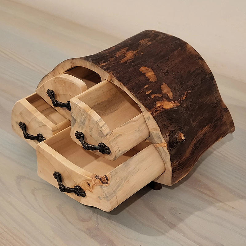 ECO friendly Jewelry Aspen Log Box