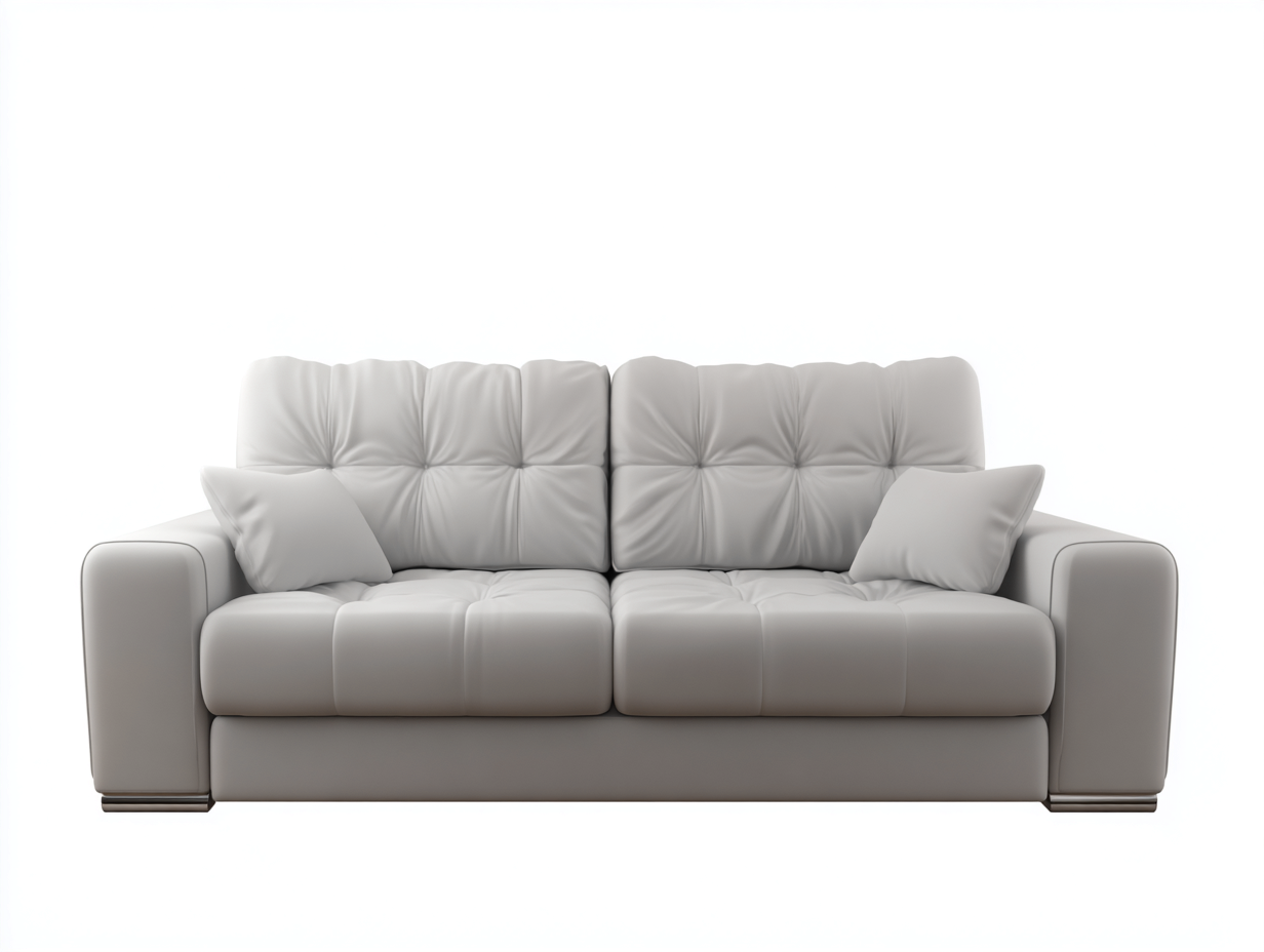 Sofás 2 plazas de tela tapizado 170x90x85 cm color blanco para salón estilo moderno-Cottaden