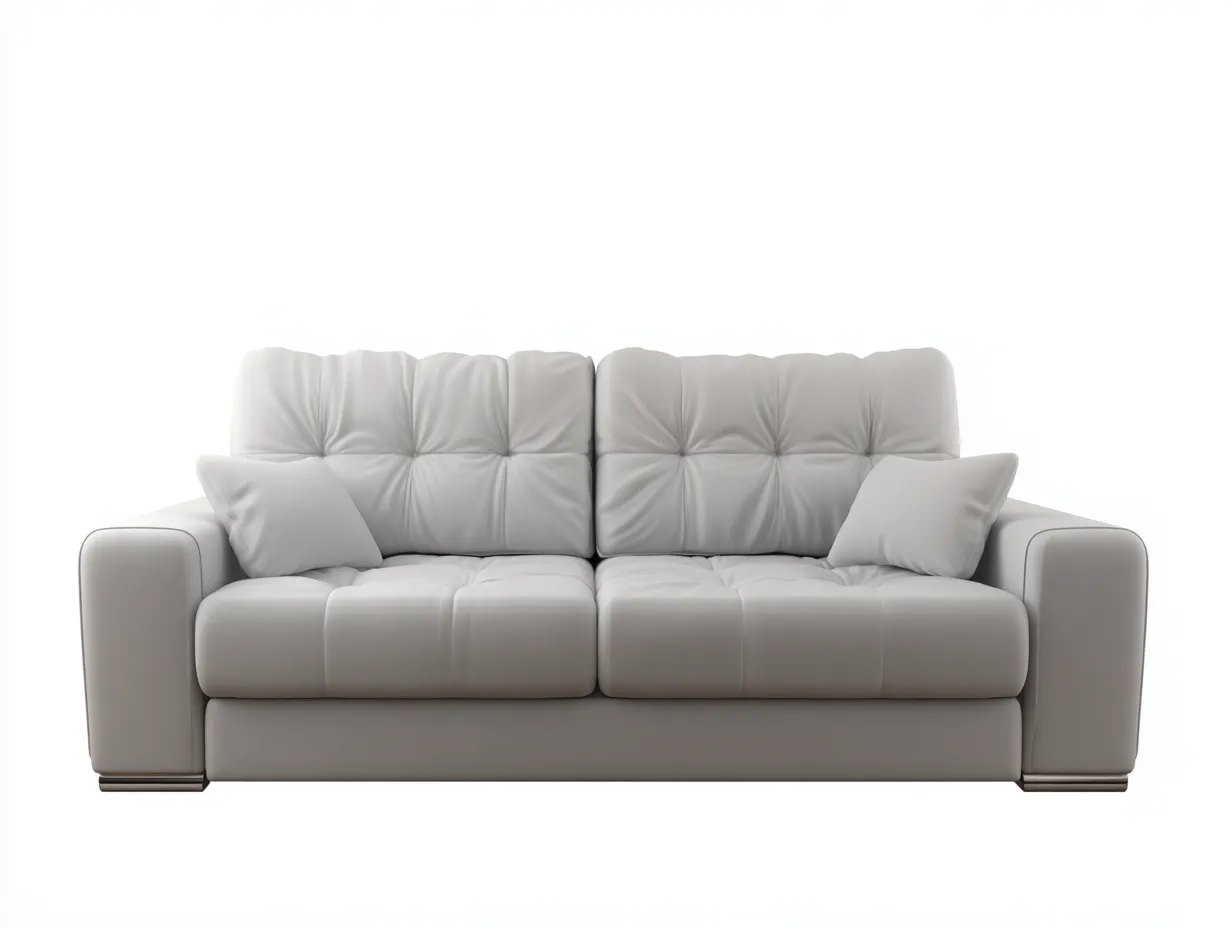 Sofás 2 plazas de tela tapizado 170x90x85 cm color blanco para salón estilo moderno-Cottaden