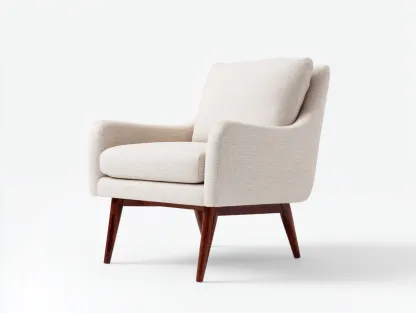 Sillón de tela con patas de madera 75x80x85 cm beige - diseño moderno salón-Cottaden