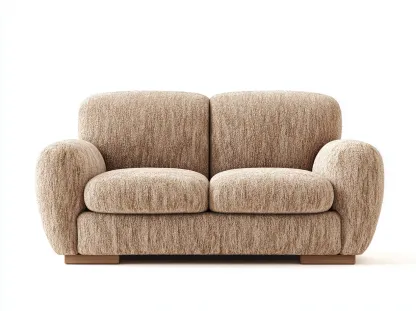 Sofás 2 plazas de tela tapizada 160x90x85 cm - beige - diseño moderno para salón-Cottaden