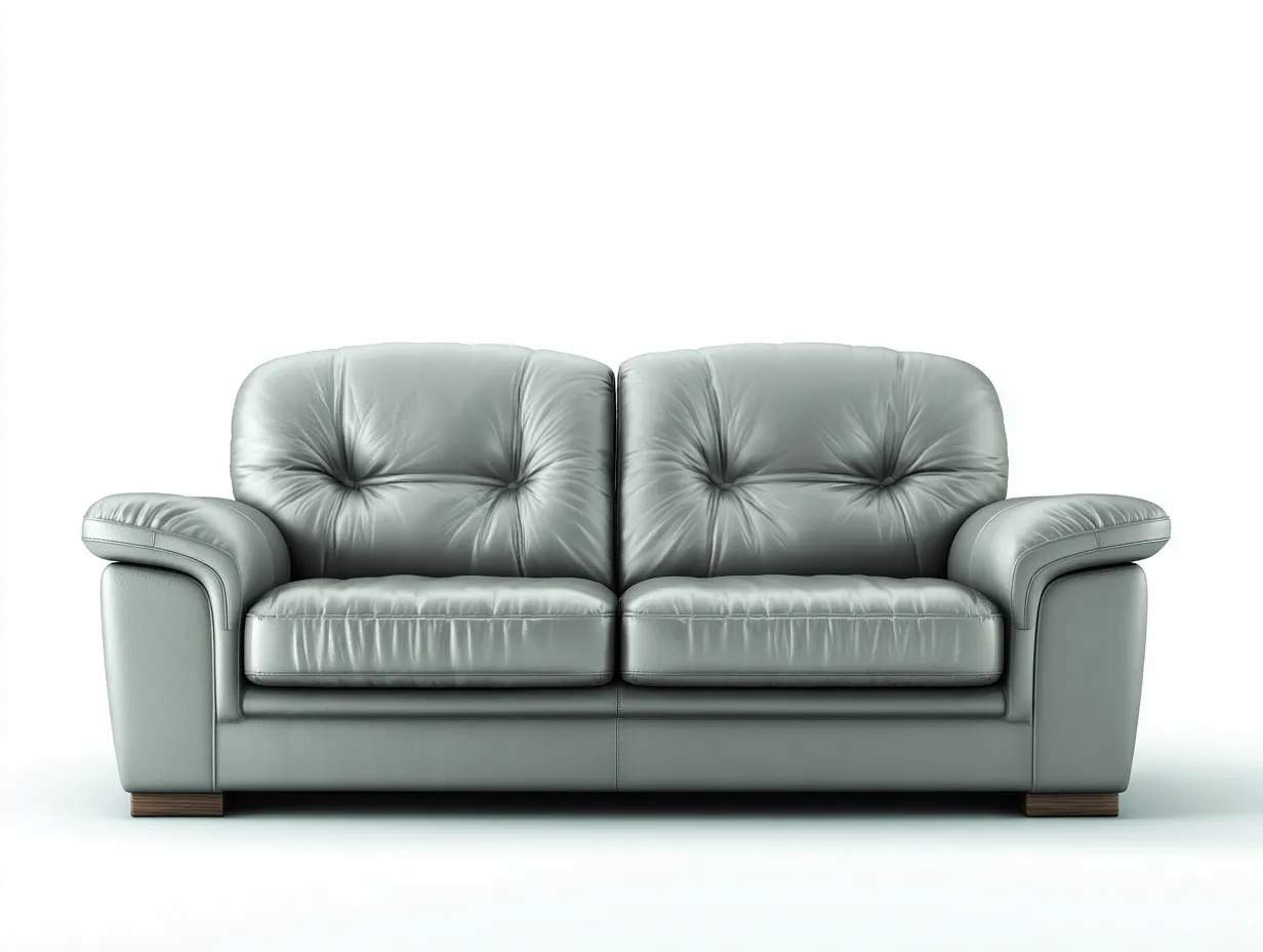 Sofá 2 plazas tapizado acolchado con reposabrazos anchos 175x92x88 cm - gris claro - diseño moderno confortable-Cottaden