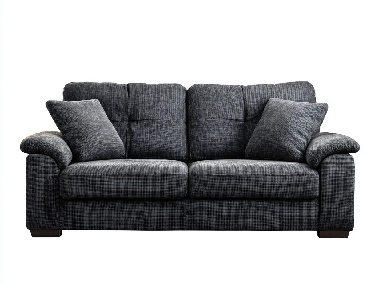 Sofás 2 plazas de tela 178x90x85 cm - gris oscuro - diseño confortable para salón-Cottaden