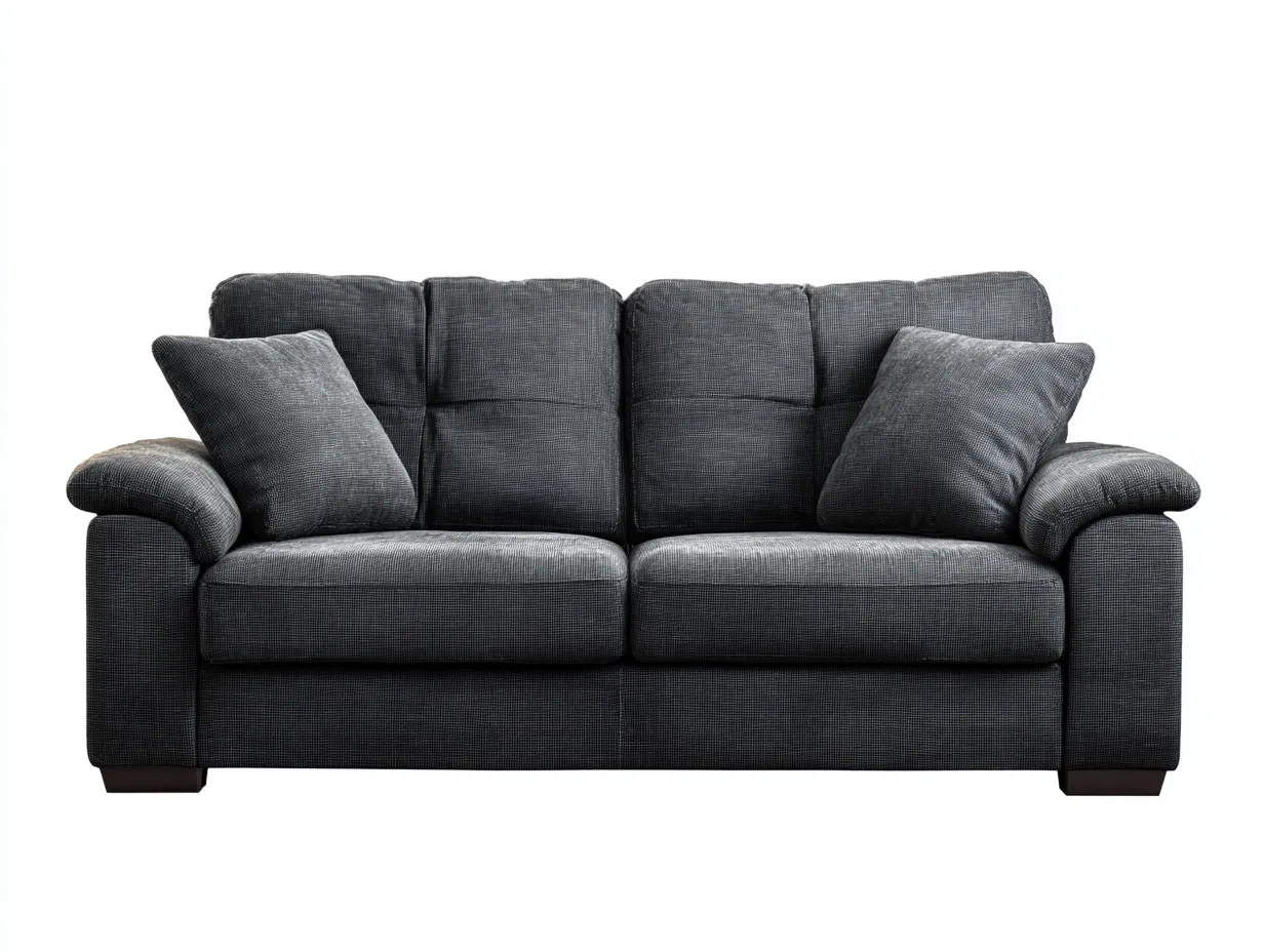 Sofás 2 plazas de tela 178x90x85 cm - gris oscuro - diseño confortable para salón-Cottaden