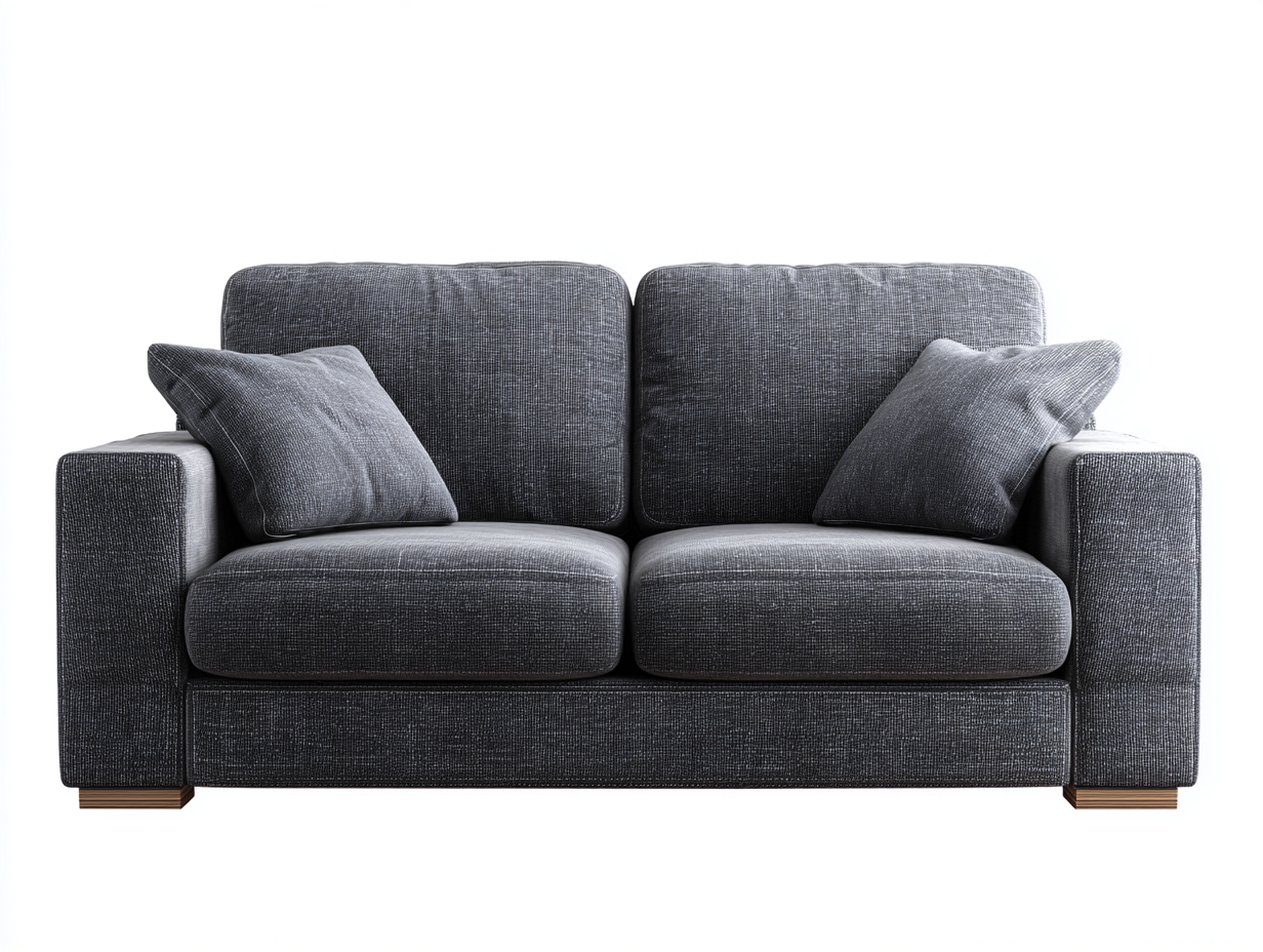 Sofás 2 plazas de tela tapizada 165x92x88 cm - gris - diseño moderno para salón-Cottaden