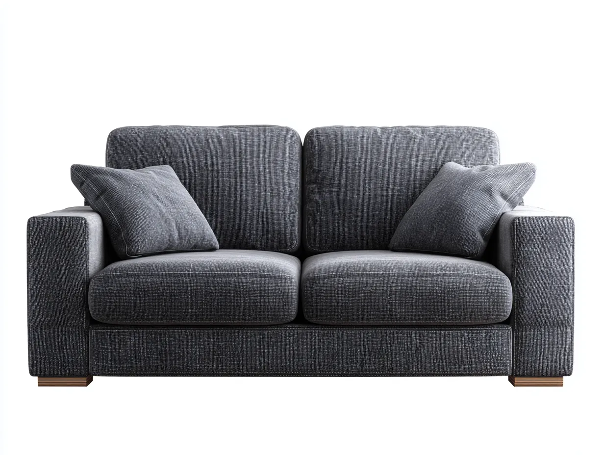 Sofás 2 plazas de tela tapizada 165x92x88 cm - gris - diseño moderno para salón-Cottaden