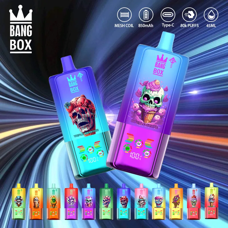 BANG BOX 80000 Puffs 3 in1 Flavor Disposable Vape - Watermelon Ice + Red Bull + Strawberry Kiwi