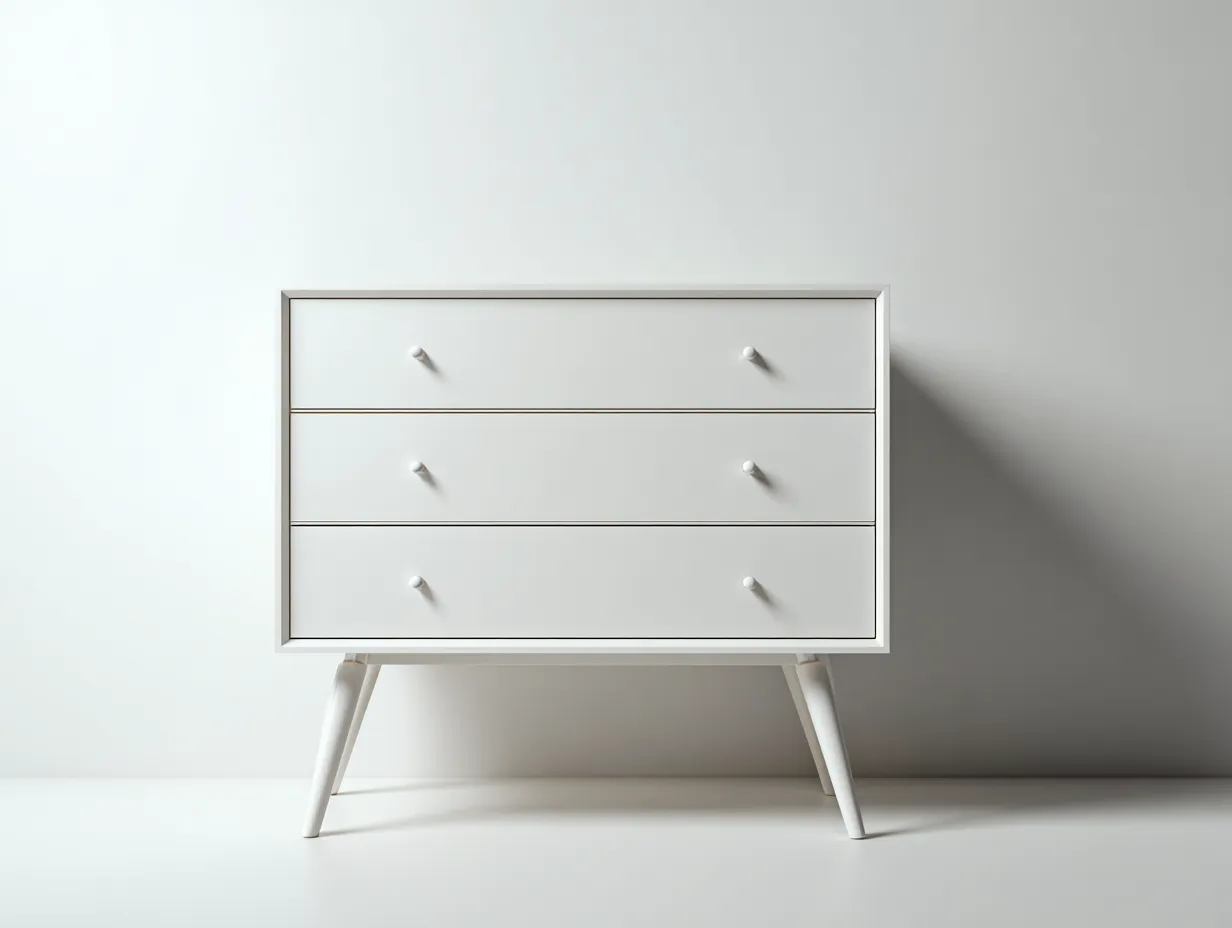 Cómodas de madera 90x40x85 cm color blanco para dormitorio estilo moderno-Pinemyhaus