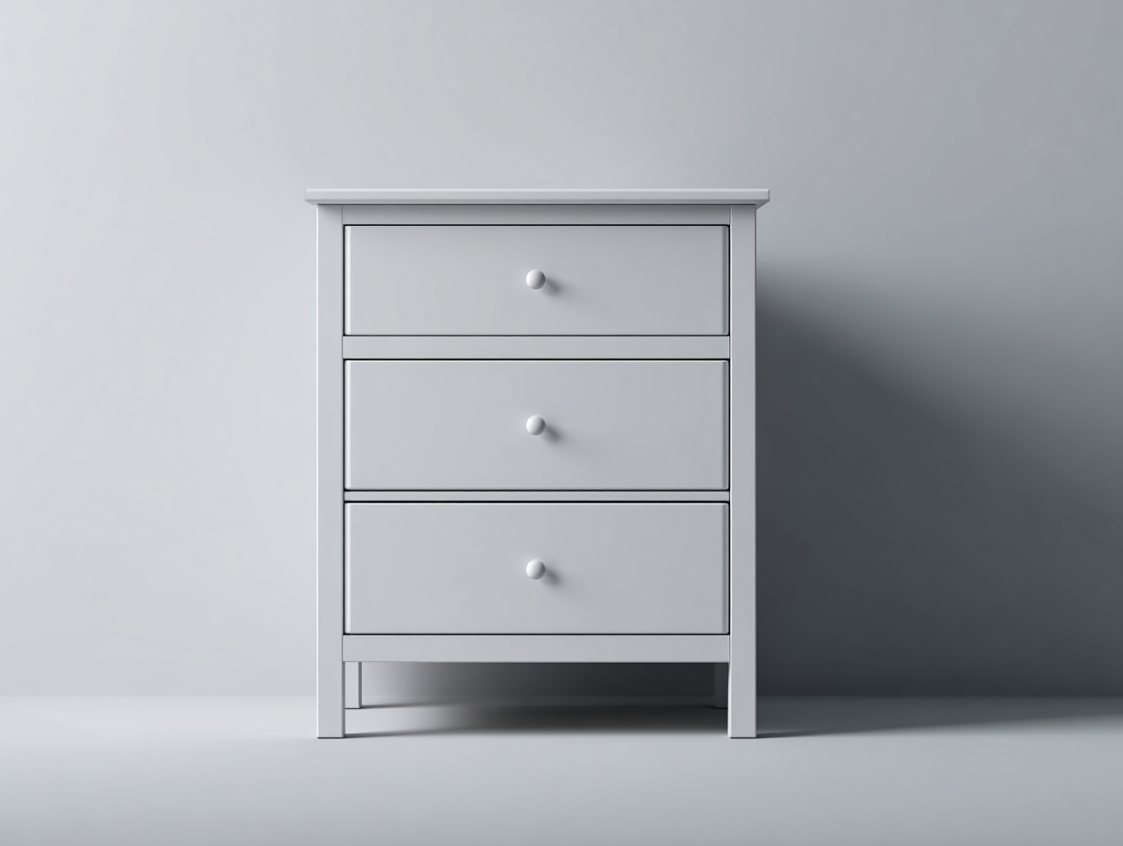 Cómodas con 3 cajones 60x40x70 cm - blanco - diseño moderno para dormitorio-Pinemyhaus