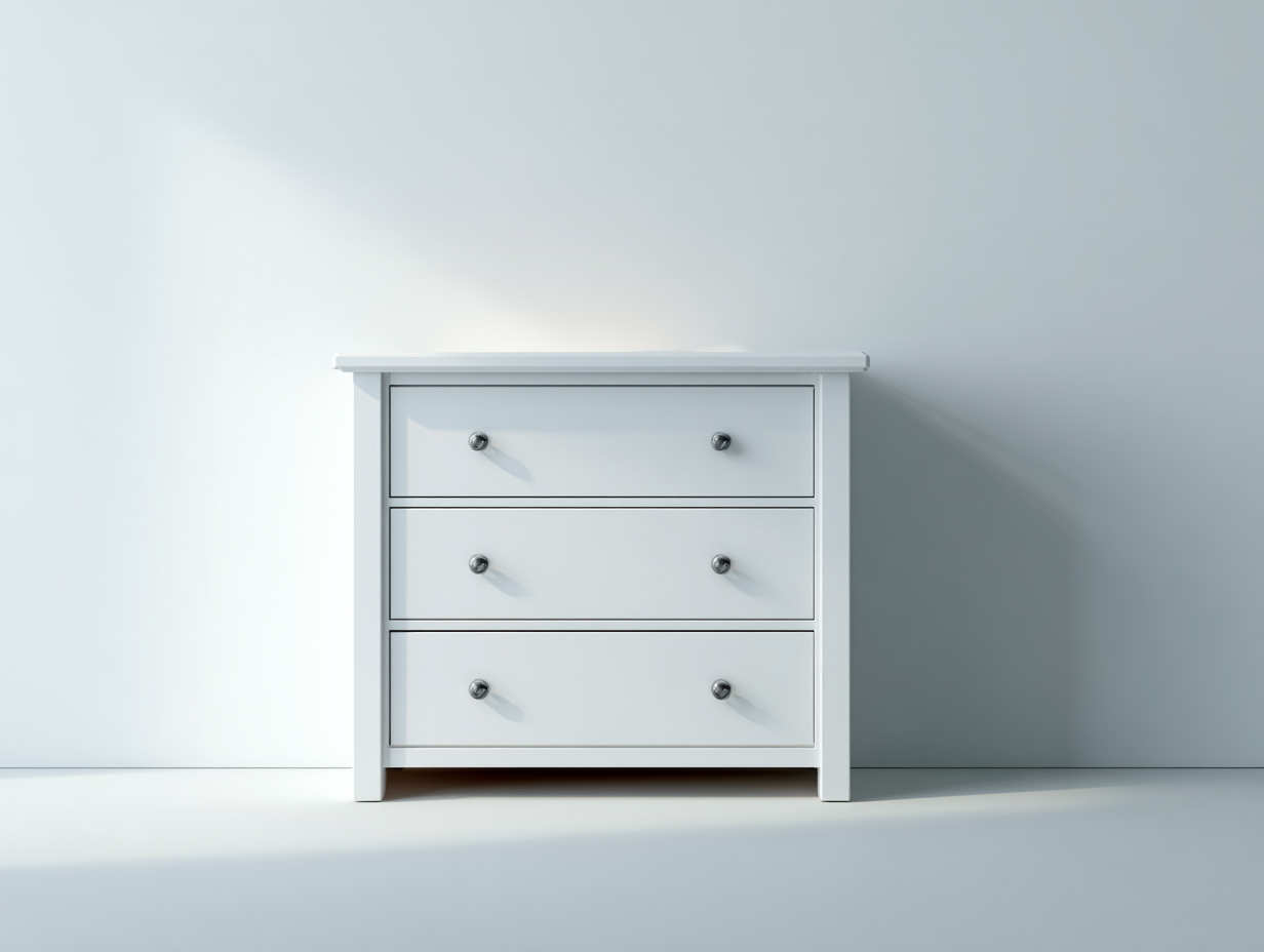 Cómodas de madera con 3 cajones 80x40x75 cm - blanco - diseño moderno para dormitorio-Pinemyhaus