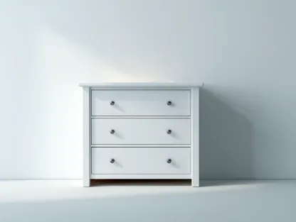 Cómodas de madera con 3 cajones 80x40x75 cm - blanco - diseño moderno para dormitorio-Pinemyhaus