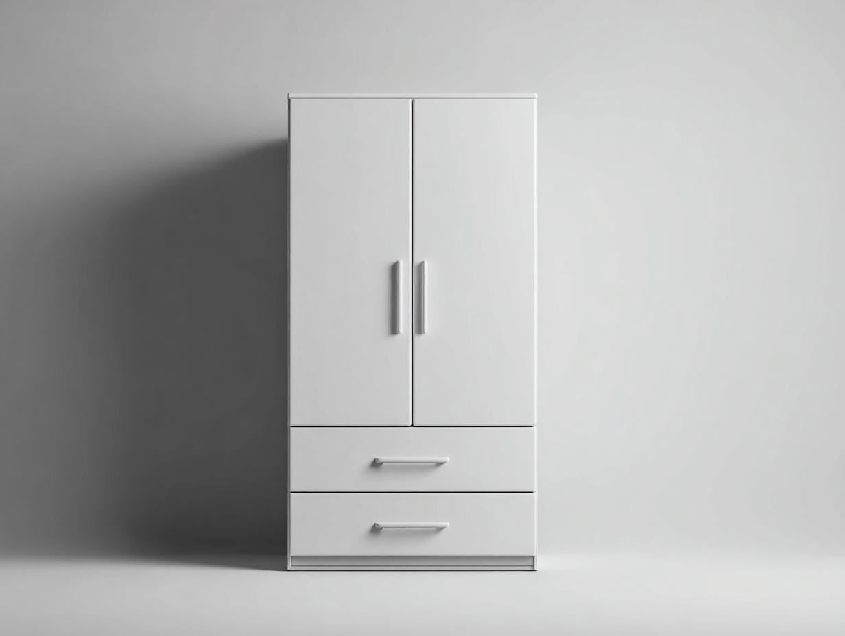 Armarios de almacenamiento con puertas y cajones 80x50x180 cm - blanco - diseño moderno para dormitorio-Pinemyhaus