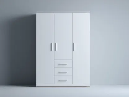 Armarios de madera 120x55x180 cm color blanco para dormitorio estilo moderno-Pinemyhaus