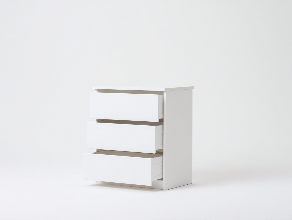 Cómodas de madera con 3 cajones 60x40x70 cm - blanco - diseño moderno para dormitorio-Pinemyhaus