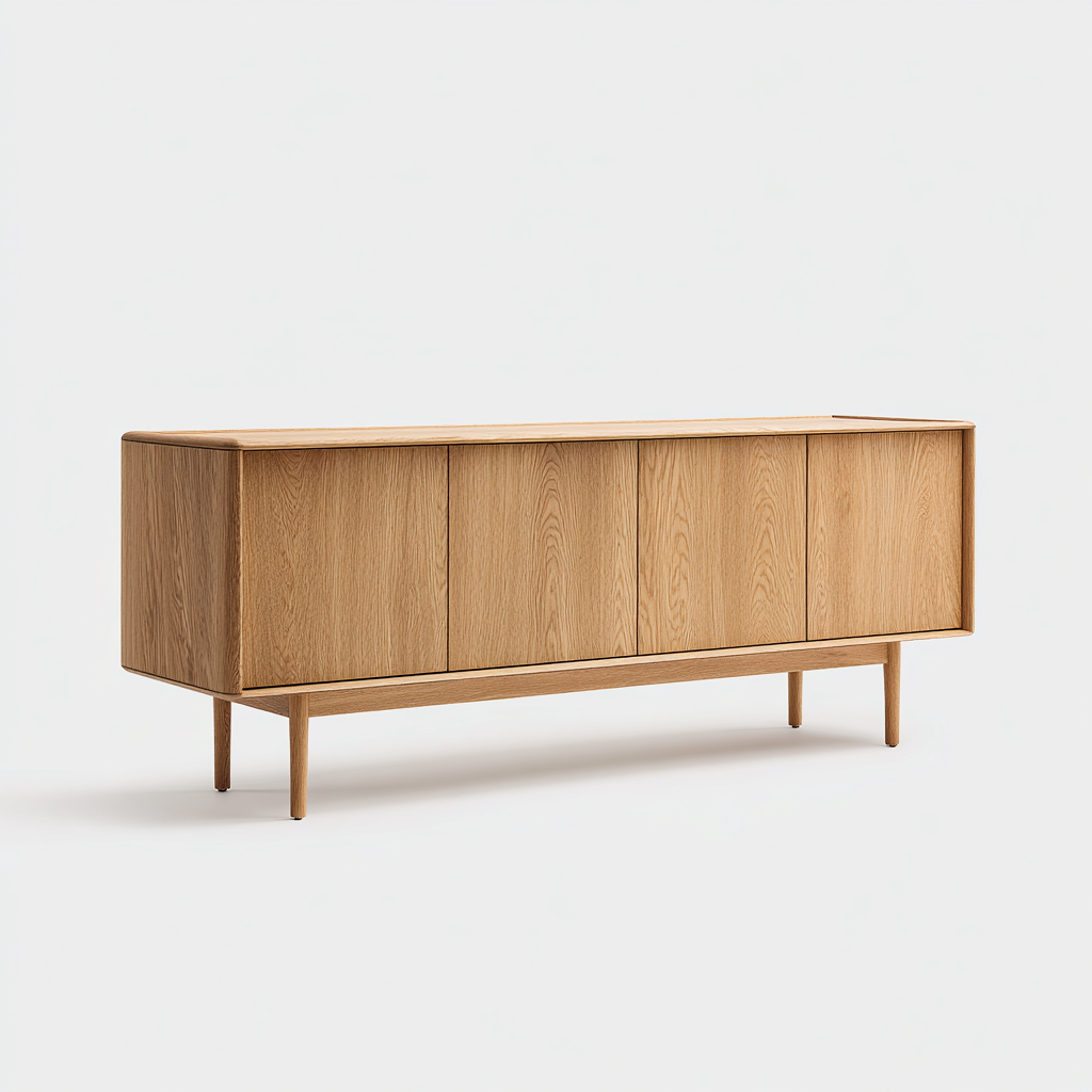 Mueble de TV 180x40x70 cm madera roble claro - diseño moderno-Homiuply