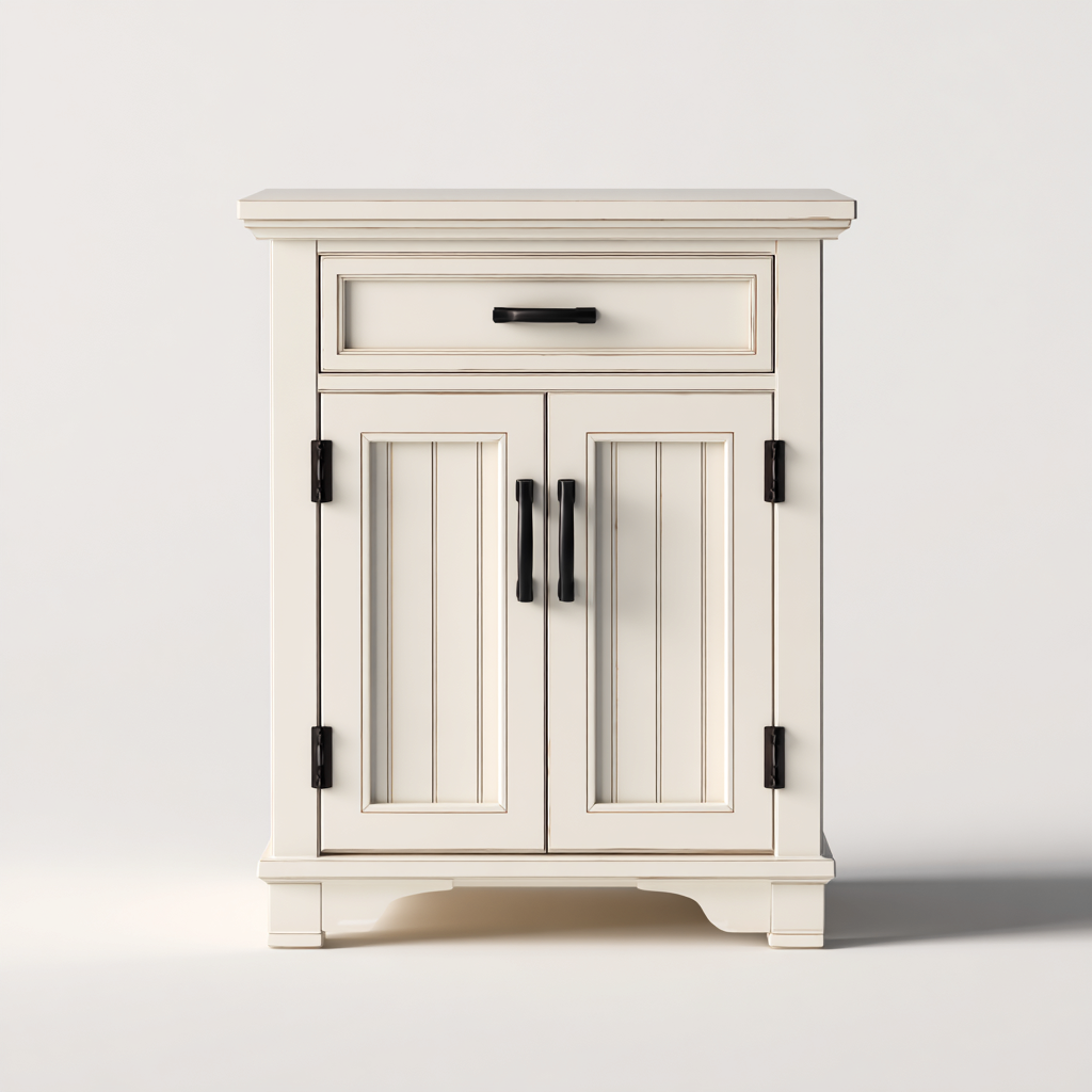 Armario de cocina madera 70x38x90 cm - blanco - adecuado para cocina - diseño rústico-Homiuply