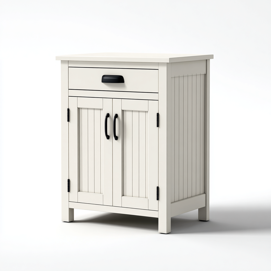Armario de cocina madera 68x36x88 cm - blanco-natural - adecuado para cocina - diseño clásico-Homiuply
