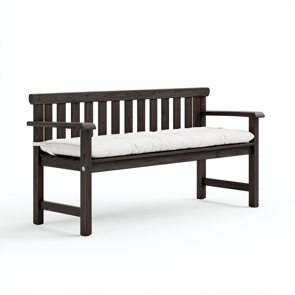 Bancos de jardín madera maciza 140x58x90 cm - marrón oscuro - diseño clásico-Homiuply