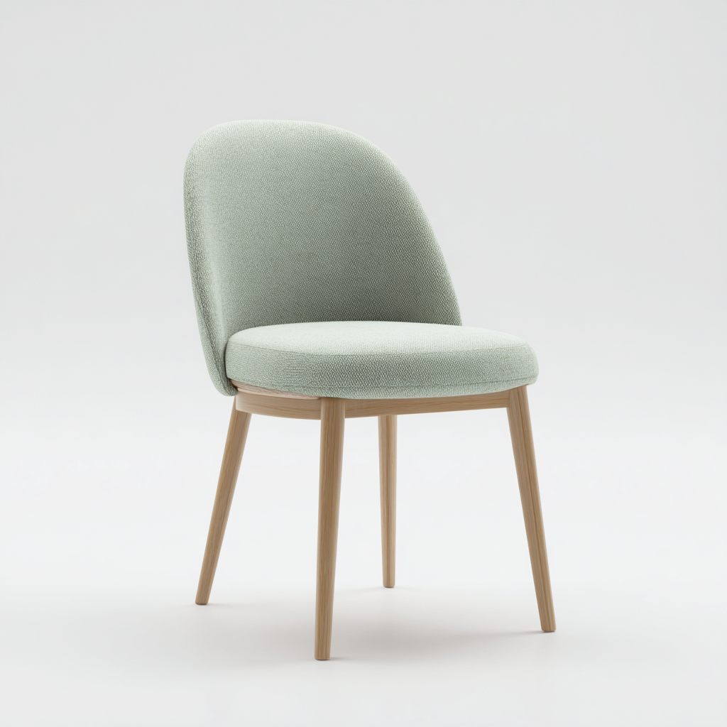 Silla de comedor tapizada 50x52x82 cm - verde-natural - diseño moderno-Oakuply