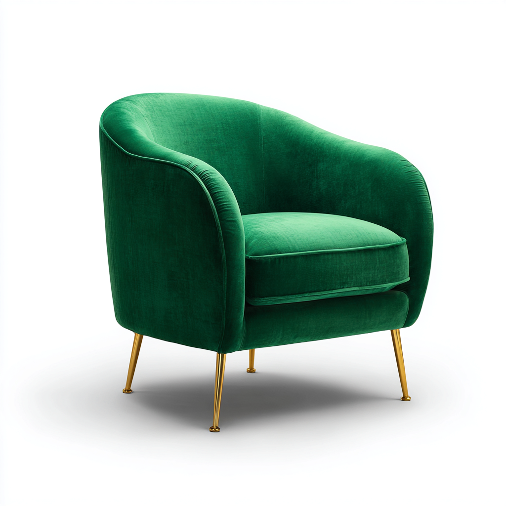 Sillón terciopelo 82x78x78 cm - verde - diseño moderno-Oakuply