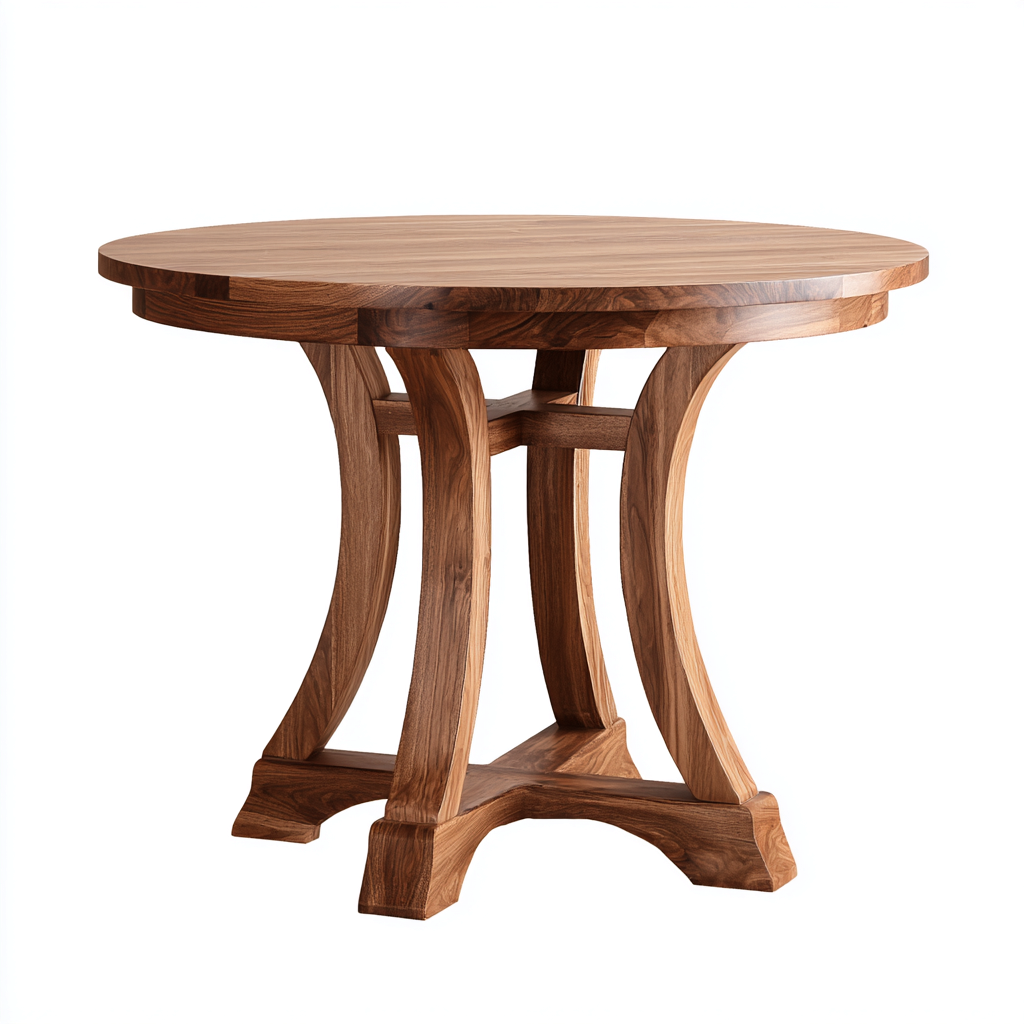 Mesa de comedor madera 100x100x75 cm - marrón claro - diseño clásico-Oakuply