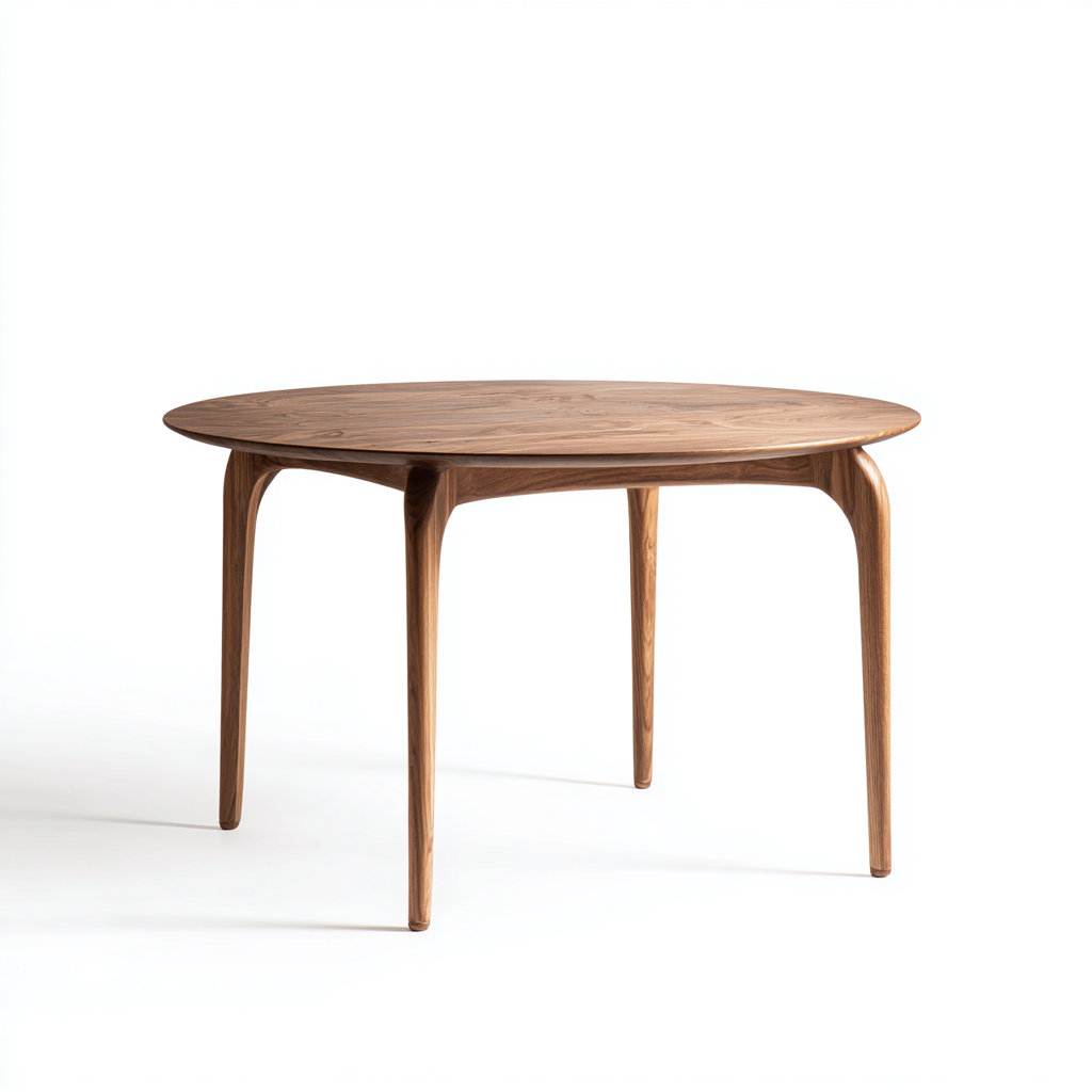 Mesa de comedor madera maciza 120x120x75 cm - marrón - adecuado para comedor - diseño moderno-Oakuply