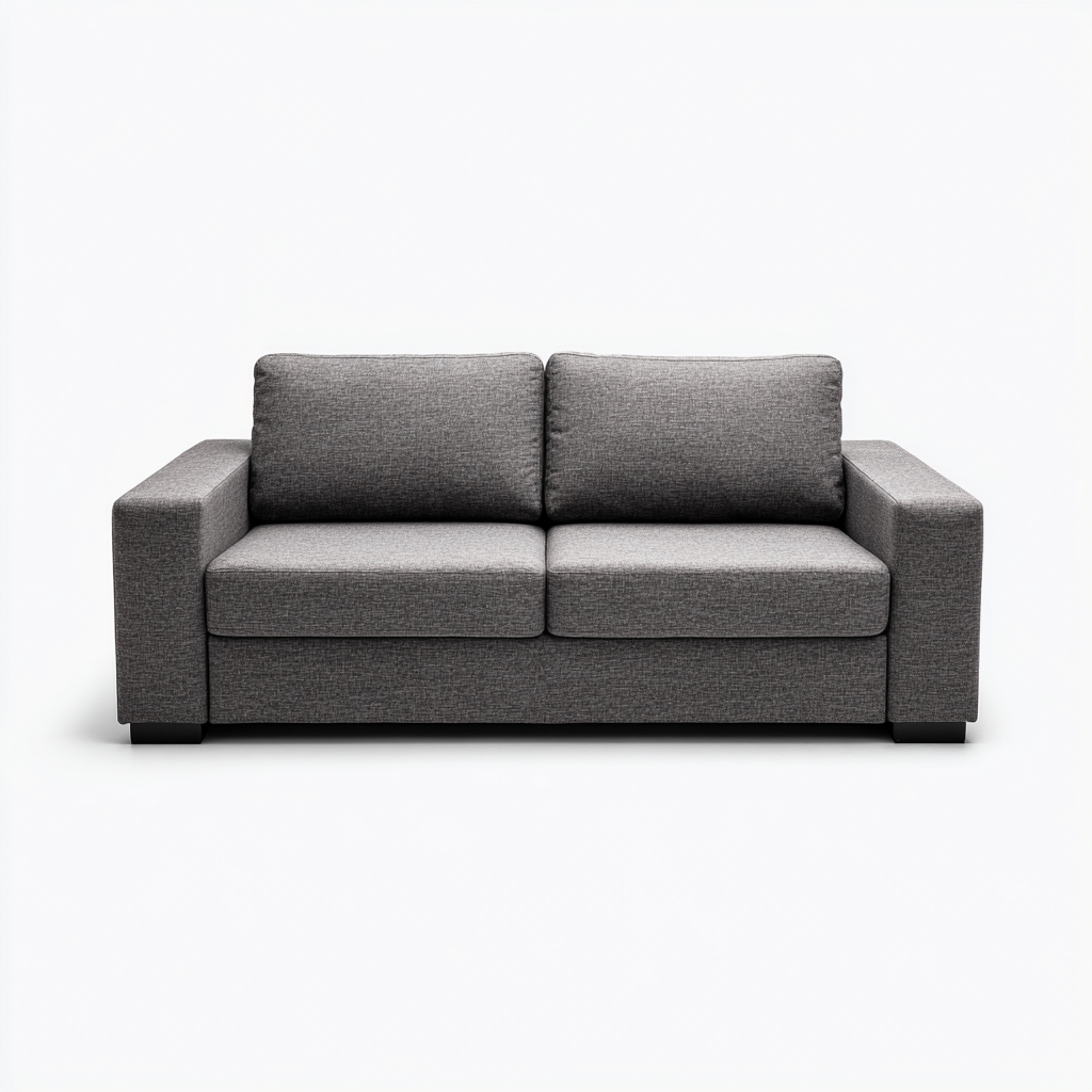 Sofá 3 plazas tapizado 210x90x85 cm - gris - para salón - diseño moderno-Oakuply