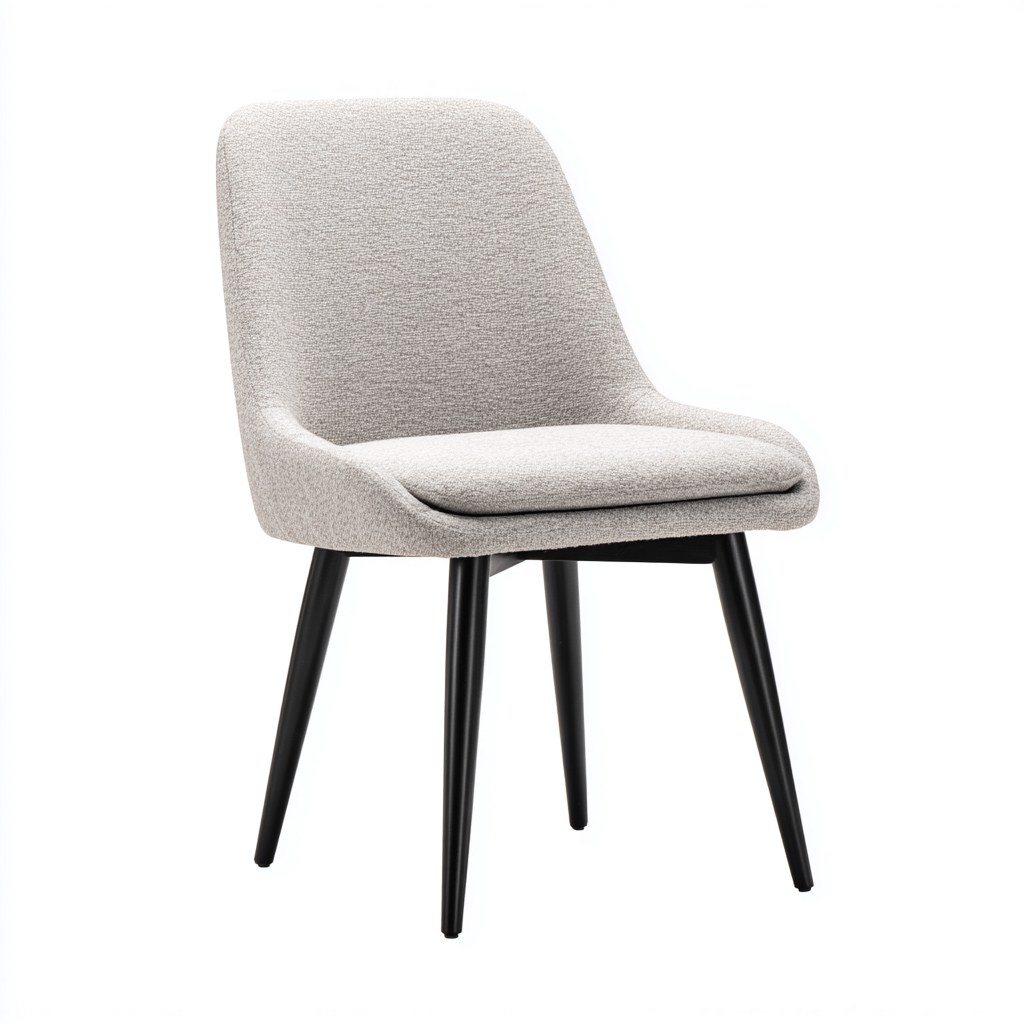 Silla de comedor tapizada 50x52x82 cm - gris-negro - diseño moderno-Oakuply