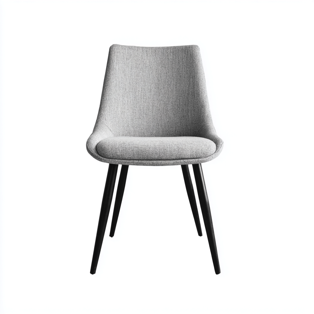 Silla de comedor tapizada 50x52x82 cm - gris-negro - diseño moderno-Oakuply