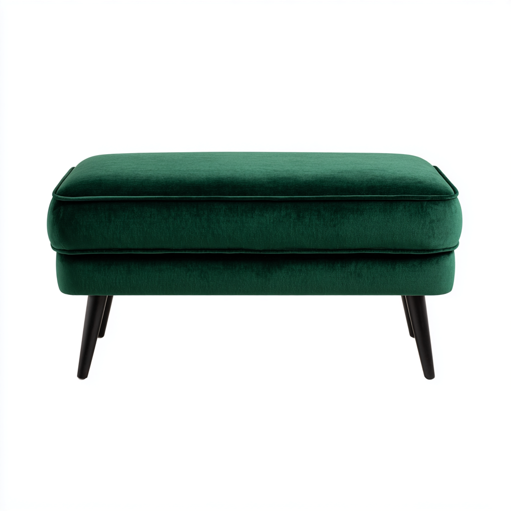 Bancos de dormitorio tapizado en terciopelo 105x45x47 cm - verde - adecuado para dormitorio - diseño moderno-Oakuply