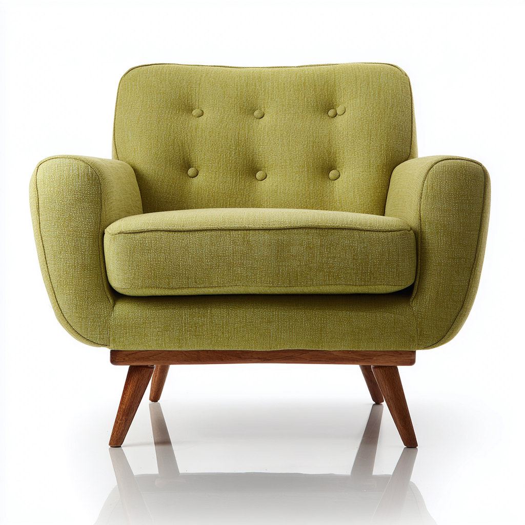 Sillón tela-madera 80x78x85 cm - verde - estilo moderno-Oakuply