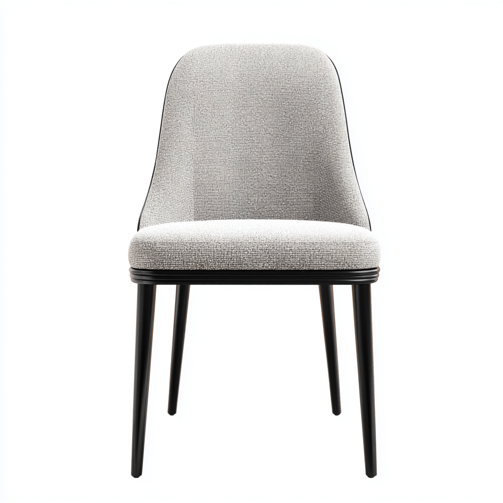 Silla de comedor tapizada 50x52x82 cm - gris-negro - diseño moderno-Oakuply