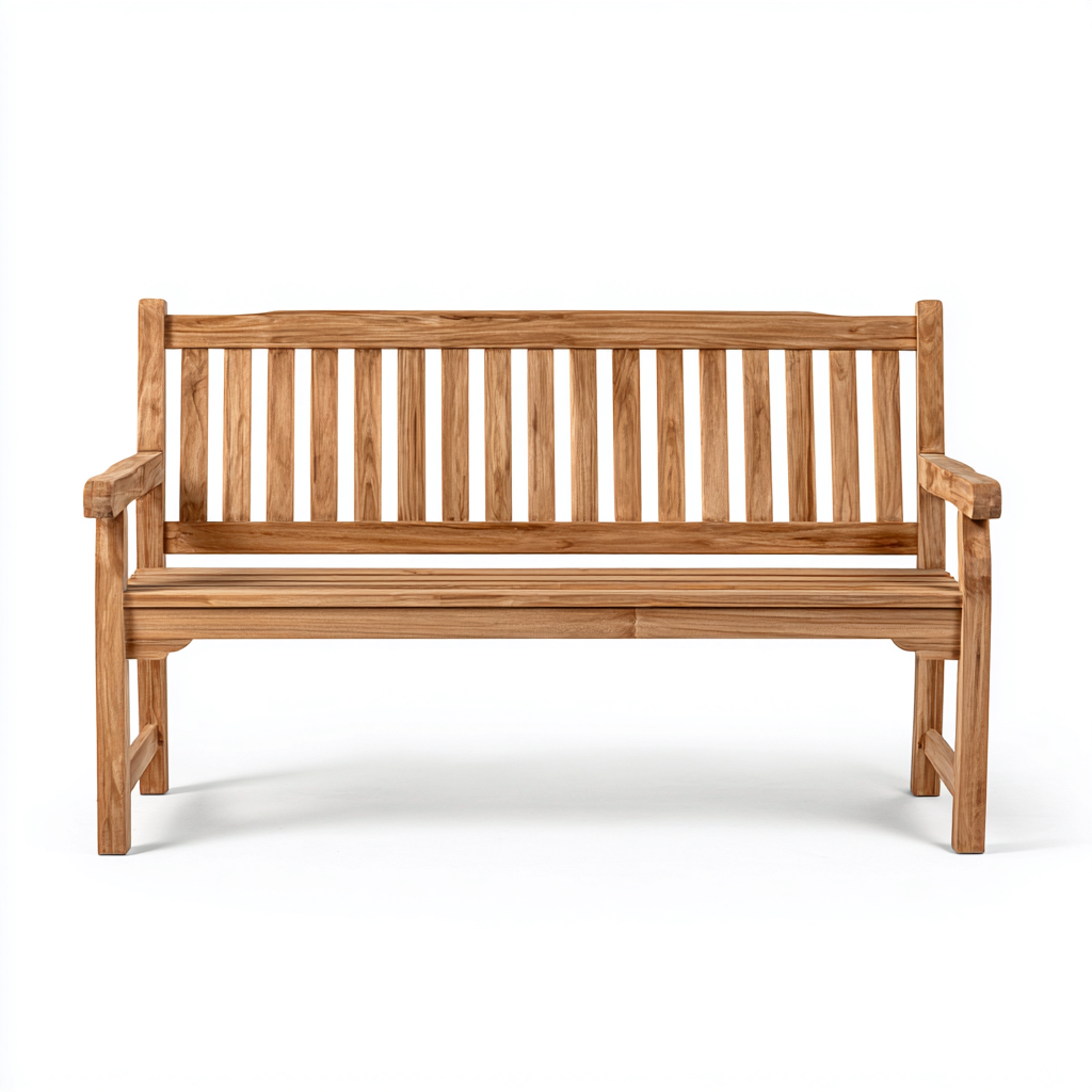 Bancos de jardín madera 130x62x90 cm - color madera - diseño natural-Oakuply