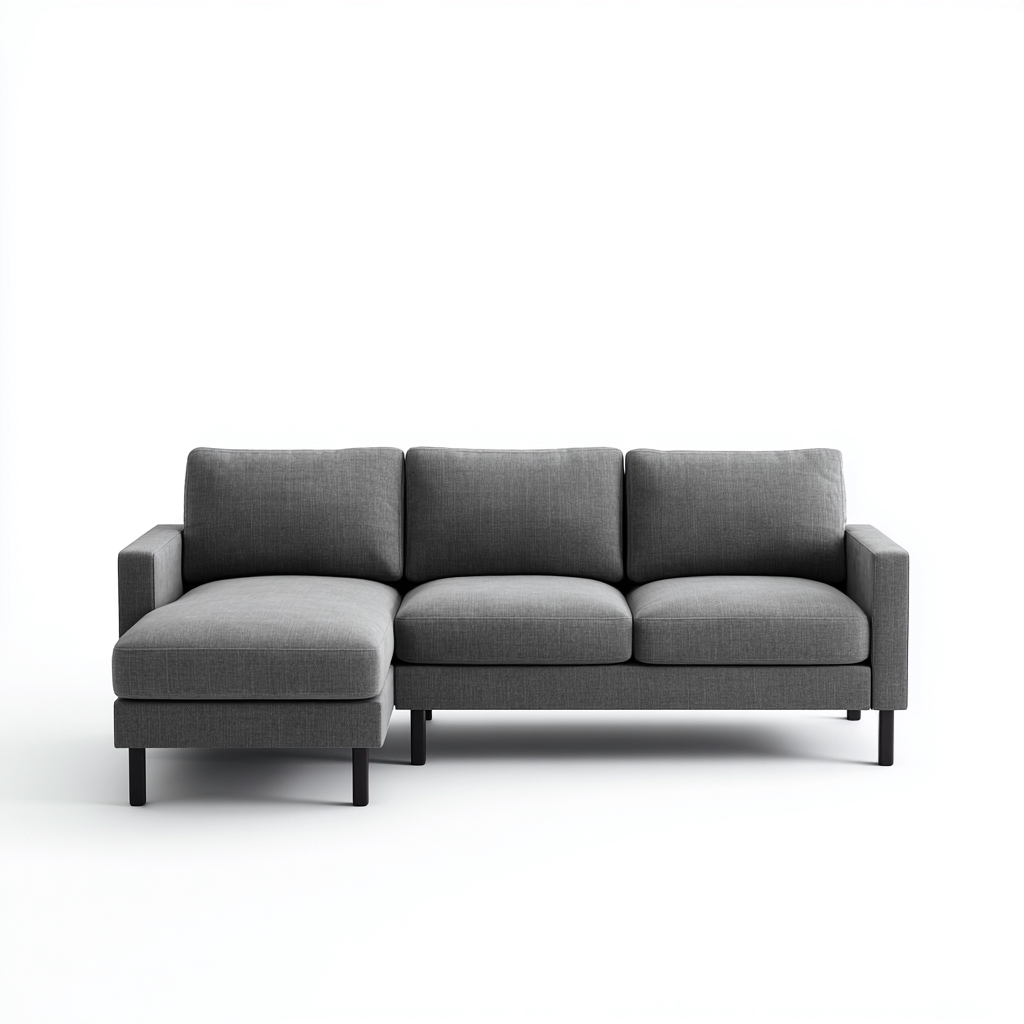 Sofás rinconeros tela 265x158x84 cm - gris - diseño minimalista-Oakuply