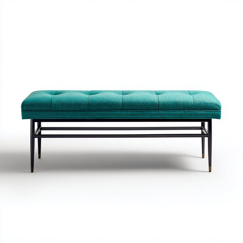 Bancos de dormitorio tapizado tela 120x40x45 cm - verde - diseño moderno-Oakuply