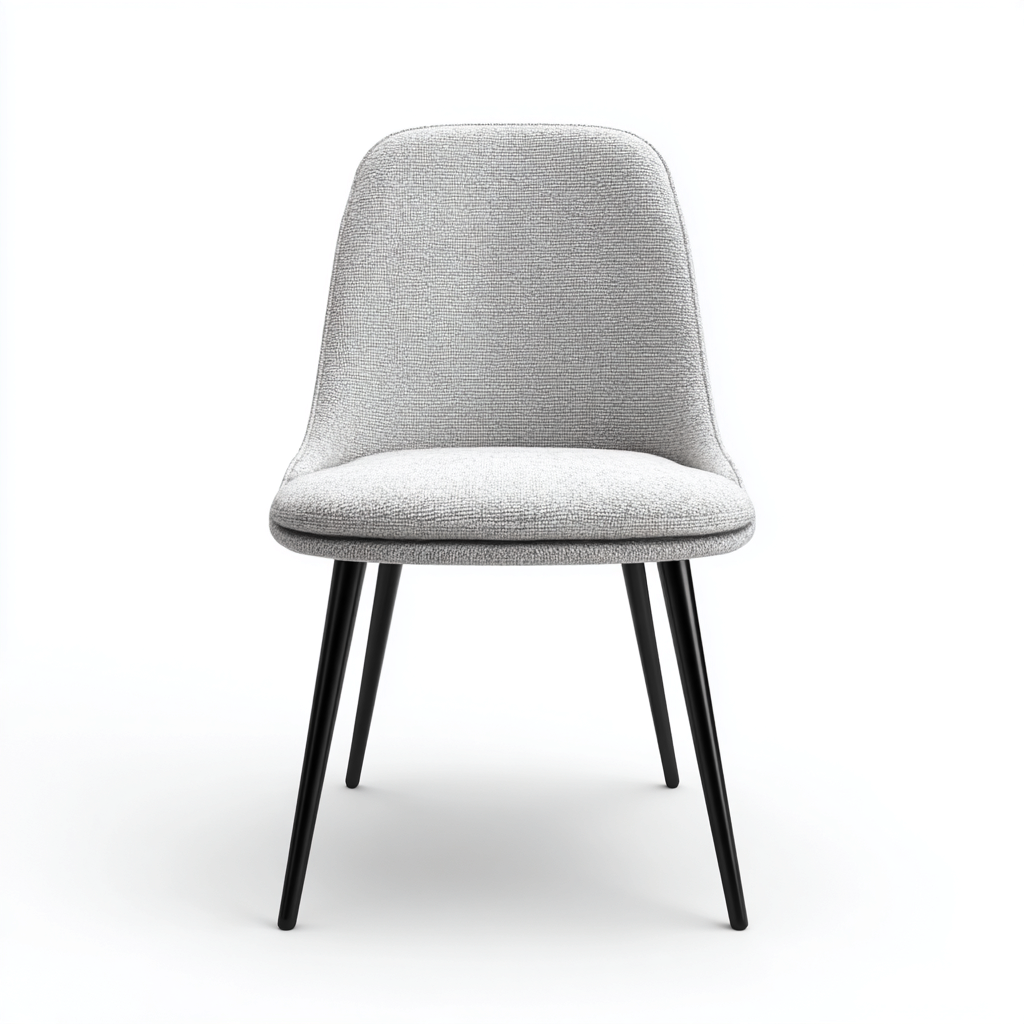 Silla de comedor tapizada 50x48x82 cm - gris claro - diseño moderno-Oakuply