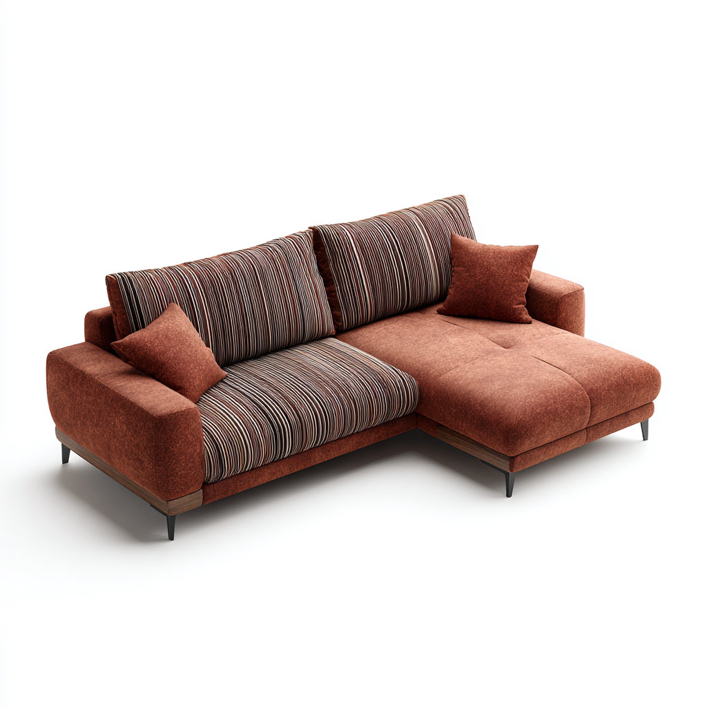 Sofás rinconeros tela 281x174x84 cm - naranja - diseño contemporáneo-Oakuply