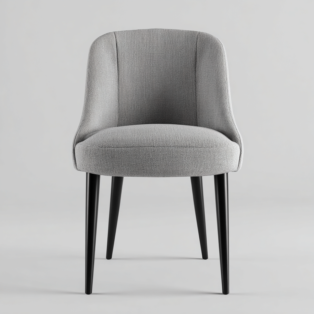 Silla de comedor tapizada 50x54x82 cm - gris-negro - diseño moderno-Oakuply