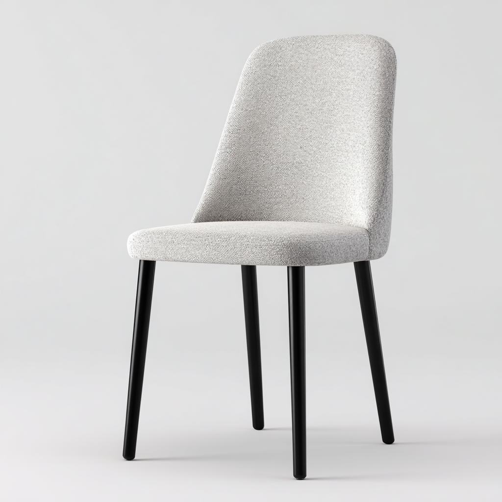 Silla de comedor tapizada 50x52x82 cm - gris-negro - diseño moderno-Oakuply