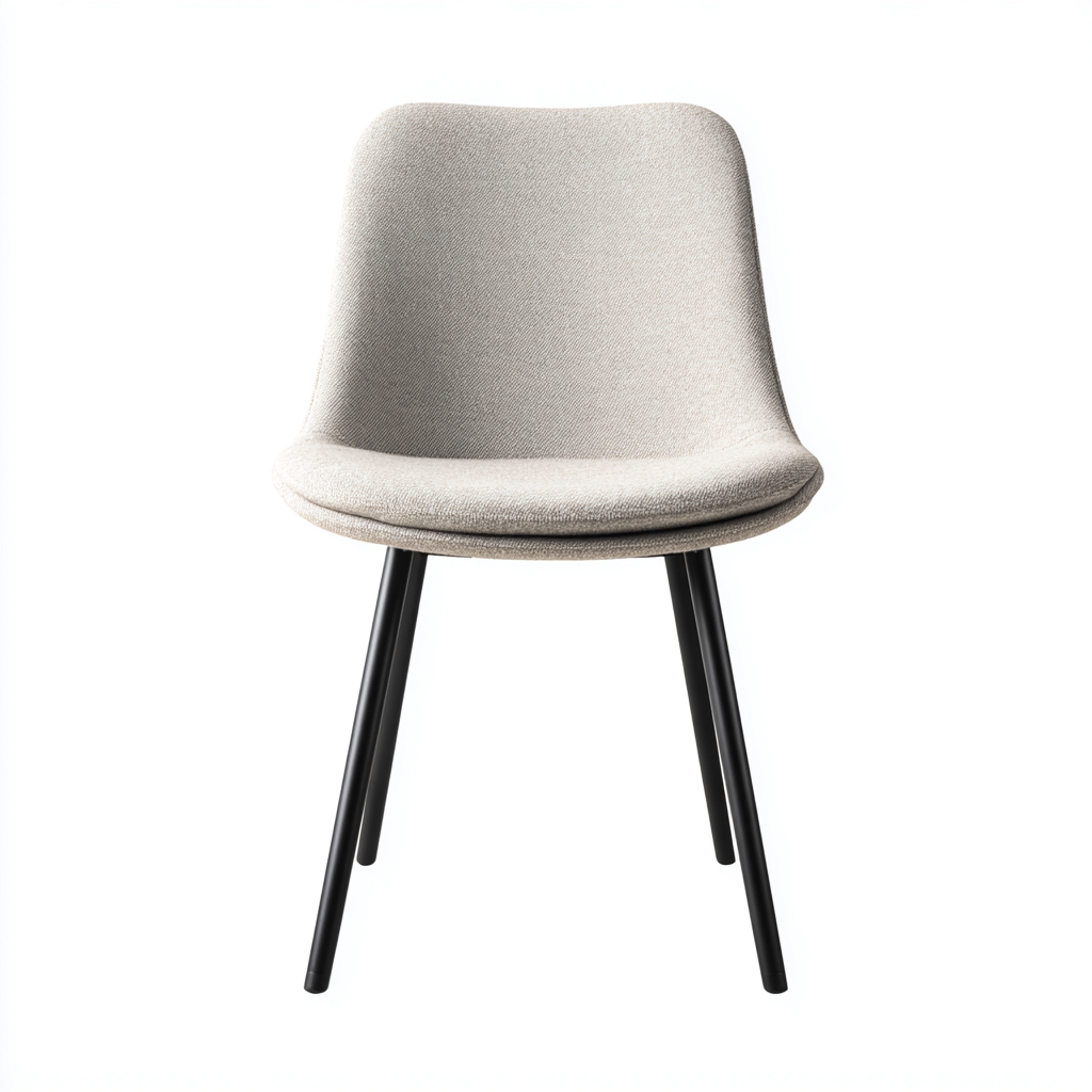 Silla de comedor tapizada 45x54x84 cm - beige - diseño moderno-Oakuply