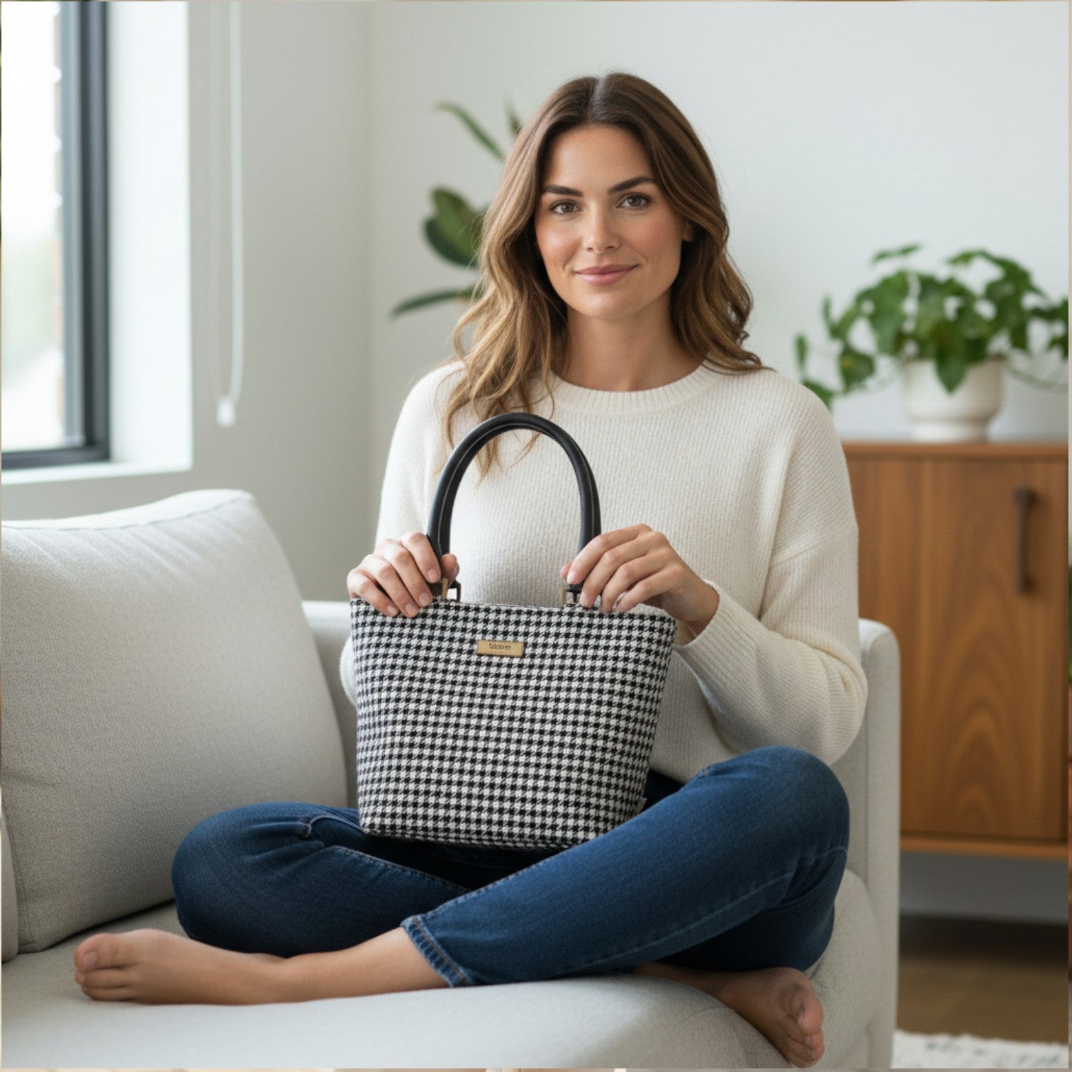Harris Tweed Houndstooth Handbag
