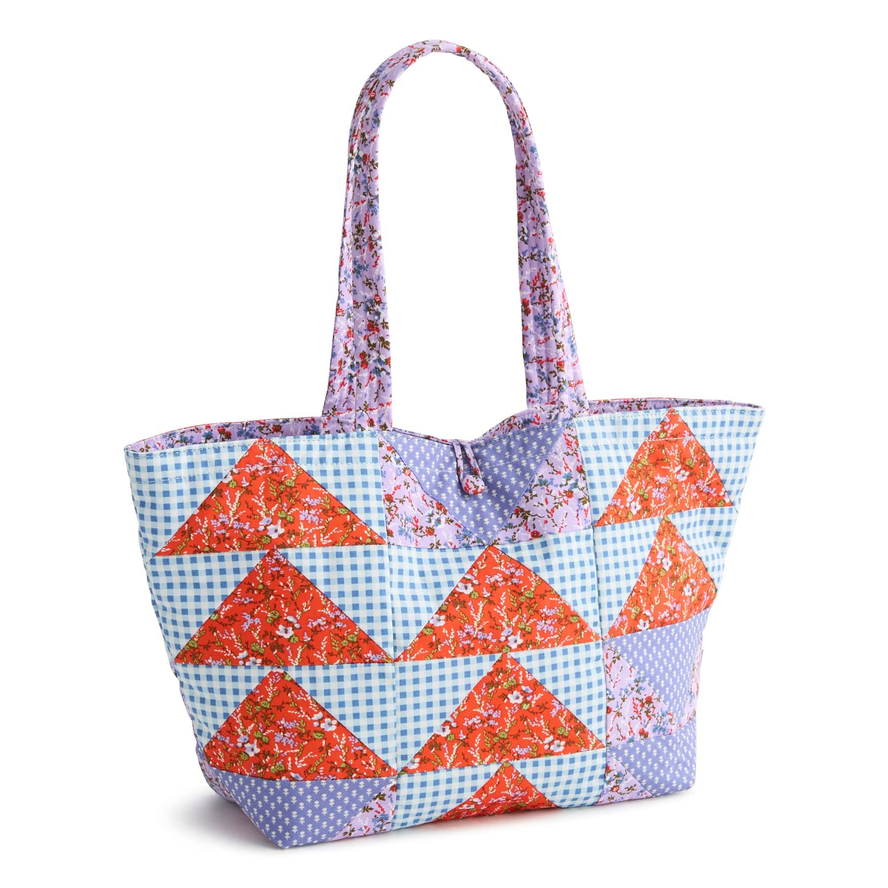 Small Hathaway Tote Bag-Flying Geese Patchwork