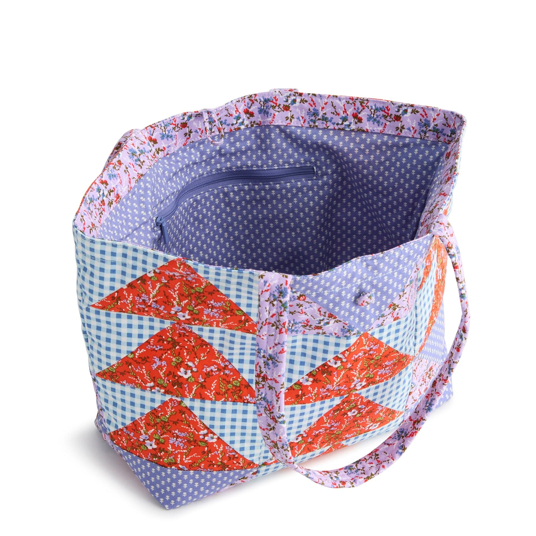 Small Hathaway Tote Bag-Flying Geese Patchwork
