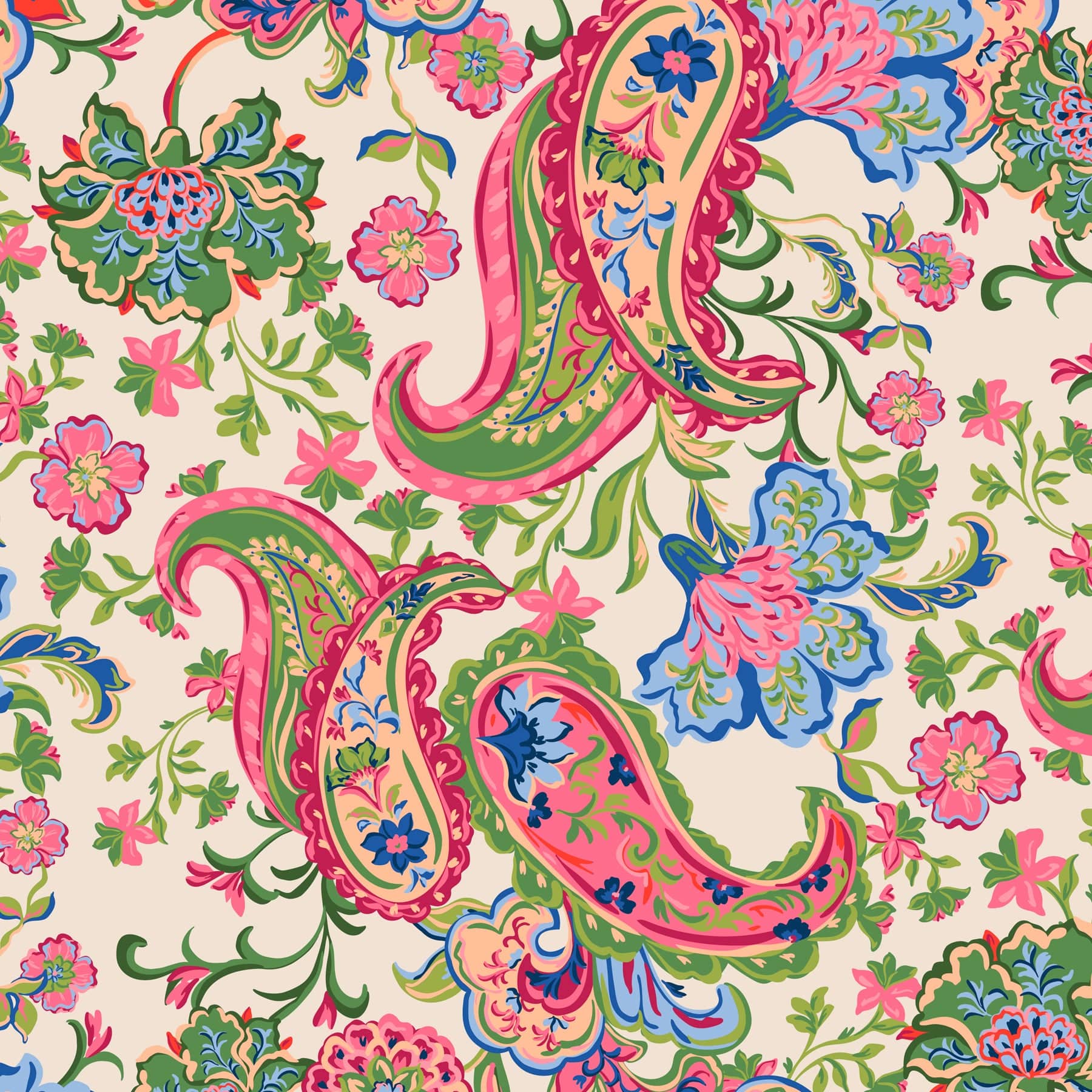 Hathaway Tote Bag-Vibrant Paisley