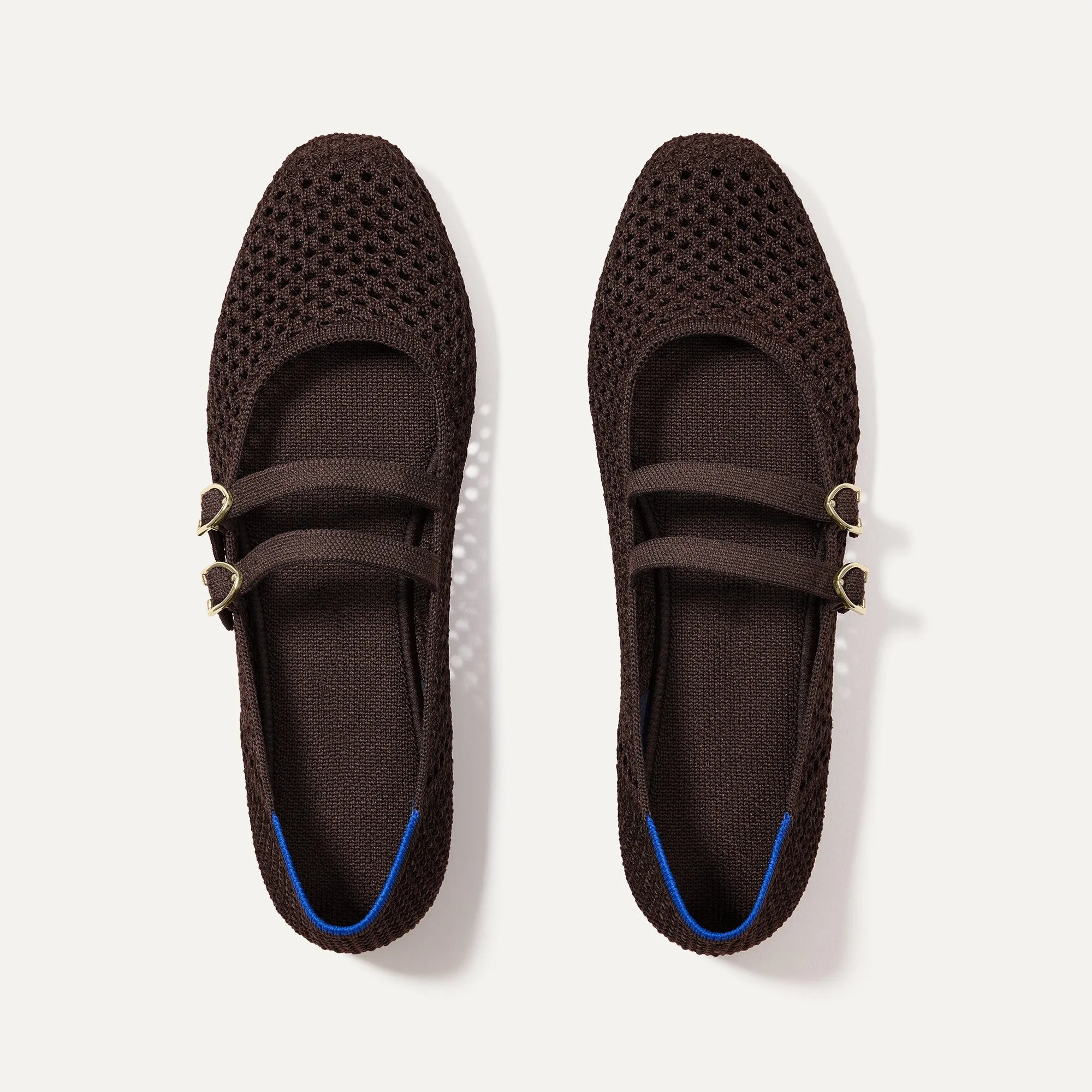 The Double Buckle Mary Jane - Chocolate Mesh