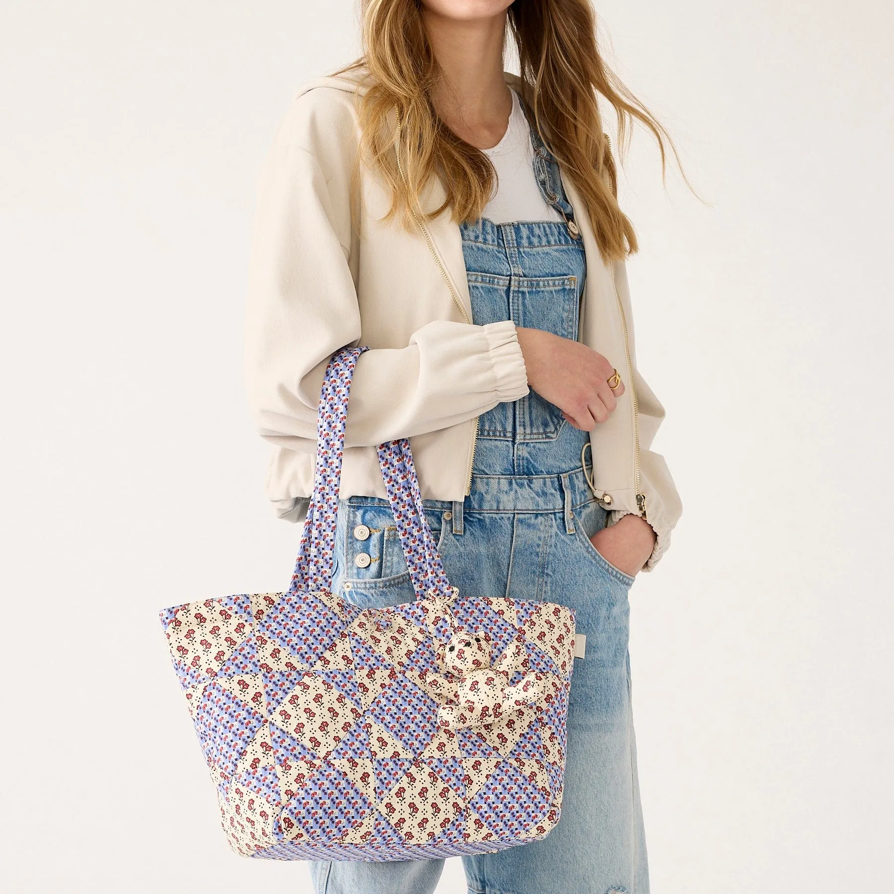 Small Hathaway Tote Bag-Rachel Ditsy Patchwork