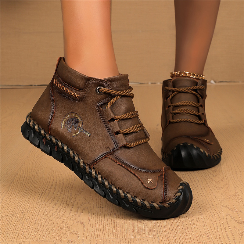 Women Outdoor Orthopedic Casual Leather Boots - Comfortable for Walking & Driving