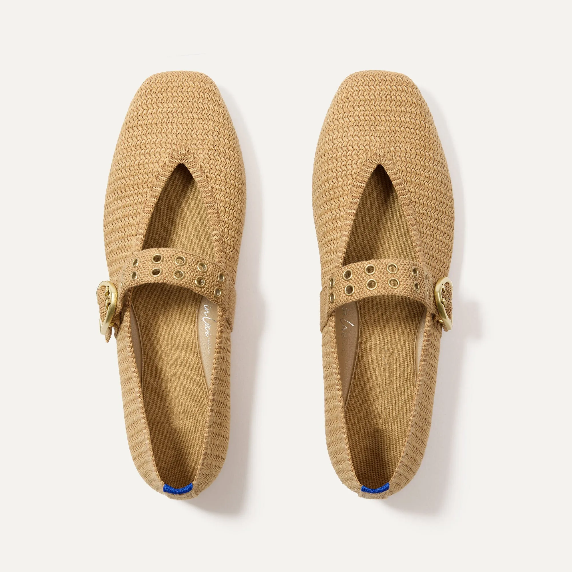 The Max Buckle Mary Jane - Tan Woven