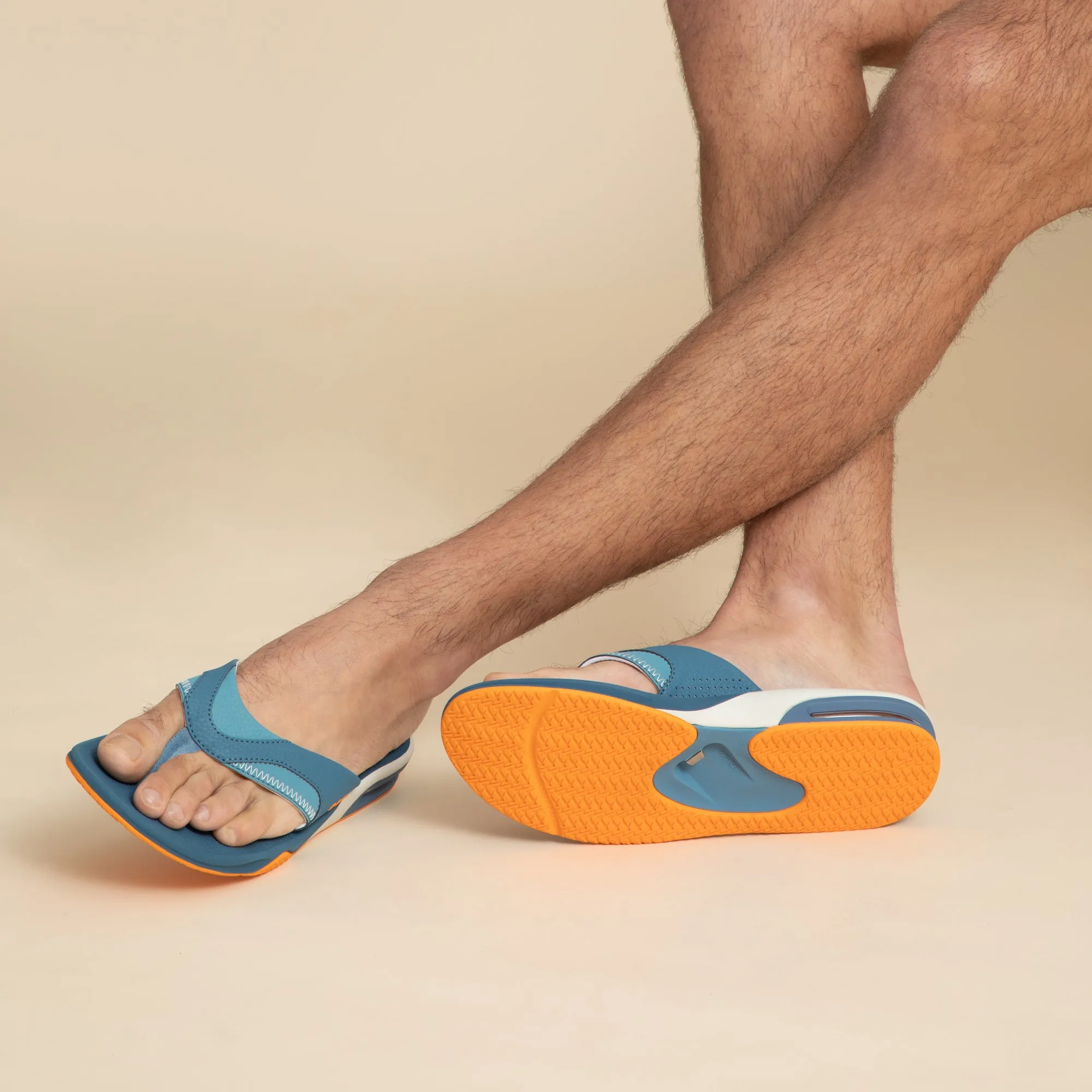 Fanning-Steel Blue/Marigold