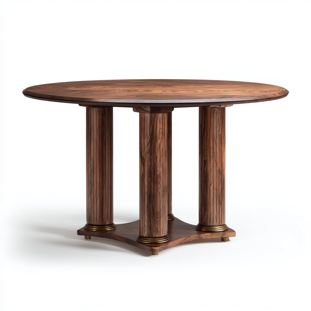 Mesa de comedor madera maciza 150x150x76 cm - marrón - diseño clásico-Sofagobay